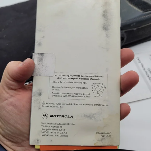 VINTAGE | Motorola Cellular Mobile & Carry Phone & carry case SCN2744A - Picture 6 of 15